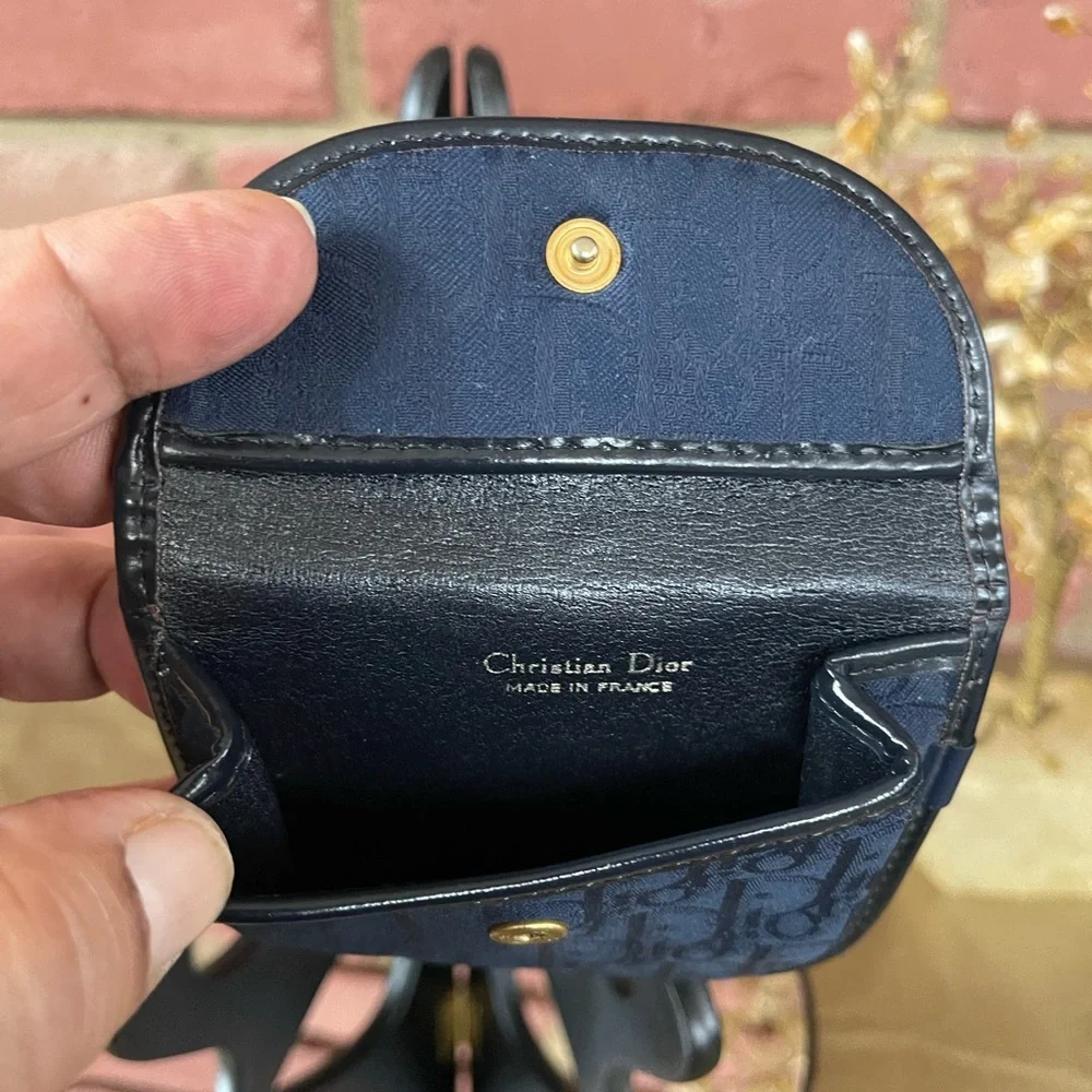 🔥Dior 🔥Dark 🔥Blue 🔥Pouch / coin purse with Gold Accent.